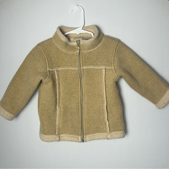 L.L. Bean Other - L.L Bean Full Zip Fleece Sherpa Toddler Jacket Unisex 2T  Tan Pockets Cottage
